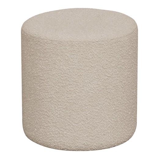 Pouf in tessuto bouclé beige, 34 x 34 x 36 cm | Ejby