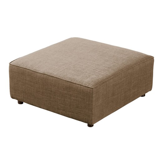 Modulaire stoffen poef in beige, 90 x 90 x 40 cm | Mou