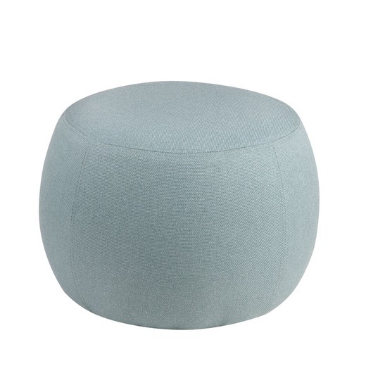 Puff upholstered in blue, Ø50x35cm