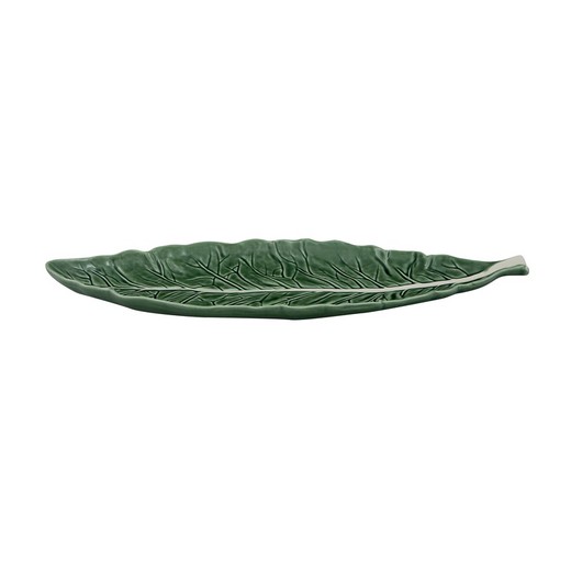 Earthenware radish bowl in green, 40 x 12.5 x 3 cm | Cabbage