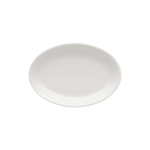 Porcelana rabanera em branco, 17,9 x 12 x 2,5 cm | Cesta