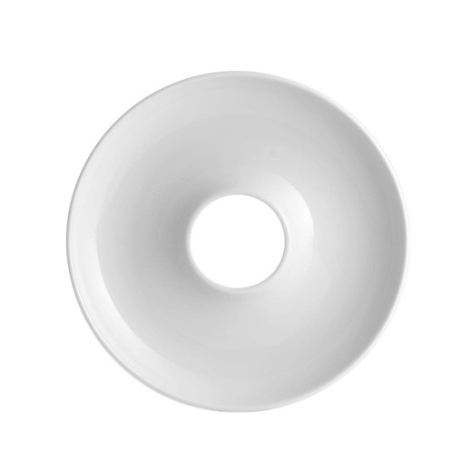 Rabanera Domo Whité de porcelana, Ø19,5x2,5 cm