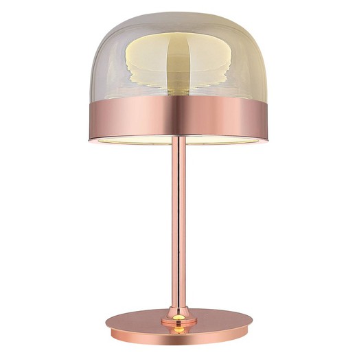 Lámpara de mesa RAYCHEL de vidrio oro, Ø 24x43 cm