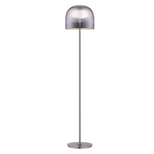 RAYCHEL - Lámpara de pie de vidrio smoky, Ø 36 x H 175 cm