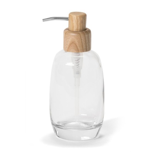 REACONDICIONADO TIPO A - Dispensador de Vidrio/Madera Fresno 300ml, Ø7,5x18,5cm