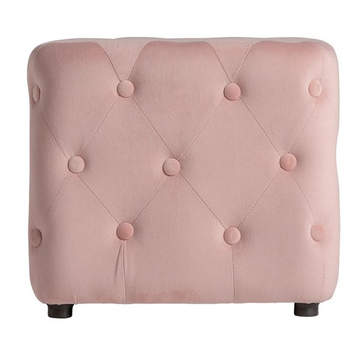 Pink pine and polyester footstool, 45 x 44 x 39 cm | Bougue