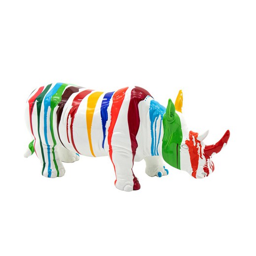 Pezzo Rinoceronte in Poliresina Multicolor M | Klash