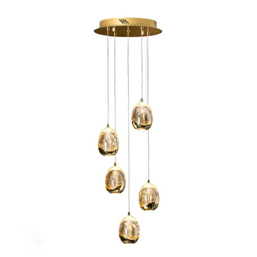 ROCIO-Gold Plafondlamp met dimbaar LED-licht, 30 x 80 cm