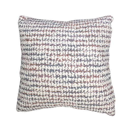 SALZBURG | Cushion cover with ecru, pink, red and gray print (45 x 45 cm)