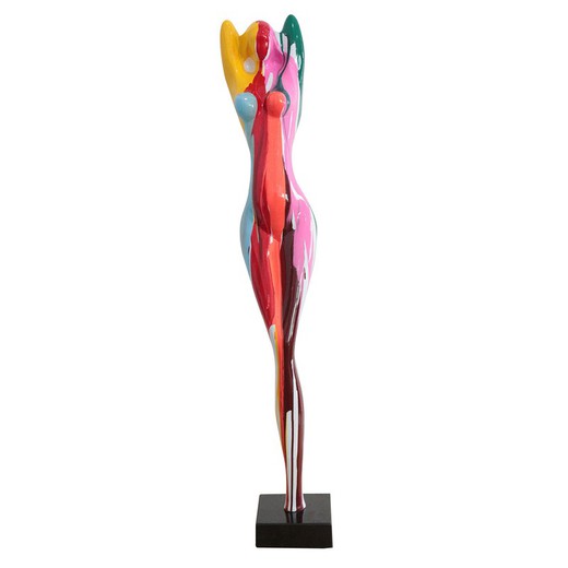 SCARLETT-Weibliche Figur aus mehrfarbigem Polyresin, 19x15x101 cm