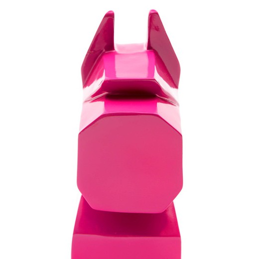 Pink polyresin schnauzer, 30x10x26 cm