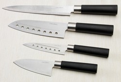 Set de 4 Cuchillos santoku Cecotec 22x35x3 cm Qechic