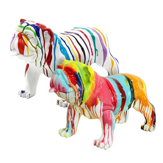 Set med 2 stygga bulldoggar "Putting deras tunga", 61 x 32 x 38 cm