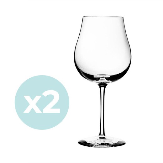 Lot de 2 verres de réserve Alentejo en verre transparent, Ø 9,1 x 26,6 cm | critère