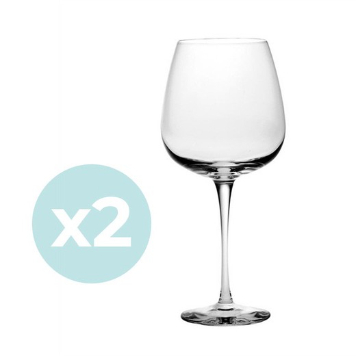 Set van 2 Dão reserveglazen in transparant glas, Ø 8,6 x 24,6 cm | criteria