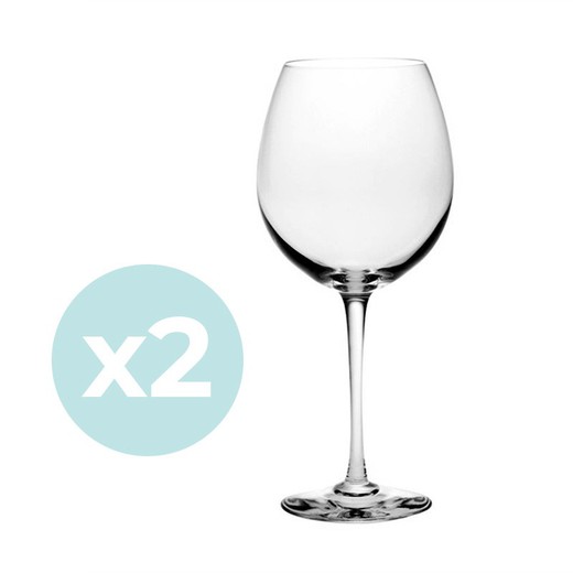 Sæt med 2 Douro reserveglas i transparent glas, Ø 8,8 x 24,5 cm | kriterier