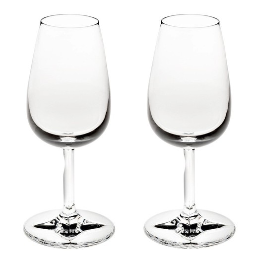 Set of 2 Port wine glasses in transparent crystal, Ø 7.1 x 16.7 cm | alvaro siza
