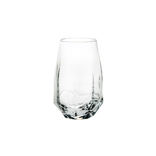 Set di 2 bicchieri da whisky alti in vetro trasparente, Ø 8,4 x 13,5 cm | Pietra preziosa