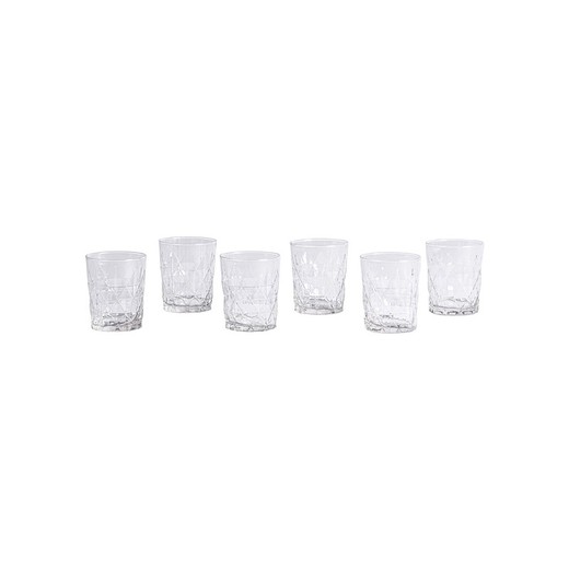 Set of 6 Craff Crystal Glasses, Ø8x10cm