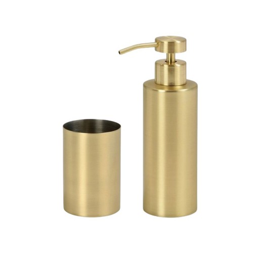 2-piece gold stainless steel bathroom set