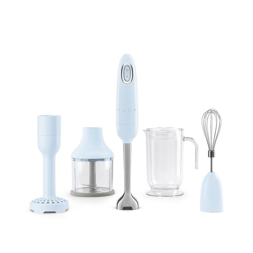 Hand blender set made of stainless steel in blue, Ø x 6.5 x 41.4 cm | 50's Style
