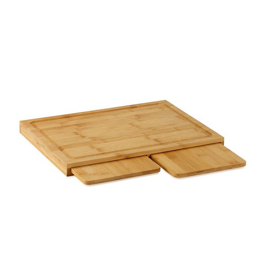 Natural bamboo cutting board set, 35 x 25 x 2.5 cm