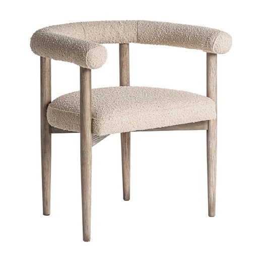 Bullay polyester stoel in naturel, 67 x 58 x 69 cm