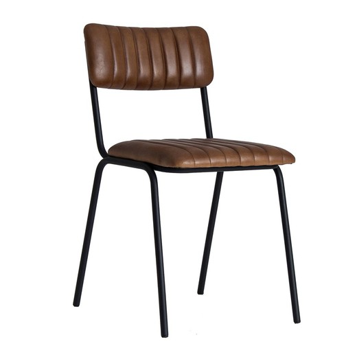Cadeira Chadron em ferro marrom, 46 x 52 x 78 cm