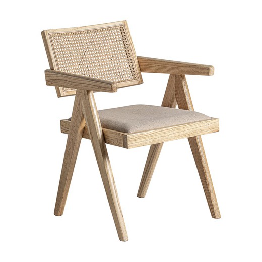 Cadeira Cieza em madeira de olmo natural, 55 x 63 x 82 cm