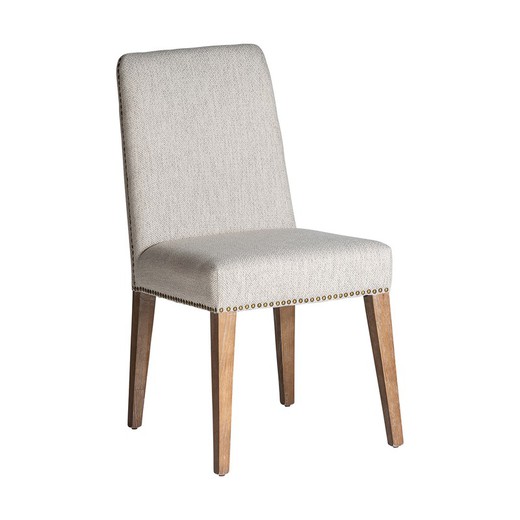 Chaise en sapin Berney gris, 47x62x90cm