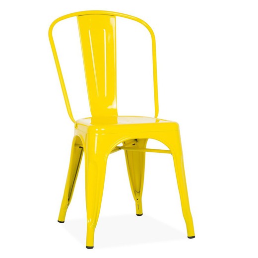 Cadeira de aço amarelo 45 x 52 x 85,5 cm