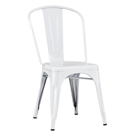 Cadeira de aço branco 45 x 52 x 85,5 cm