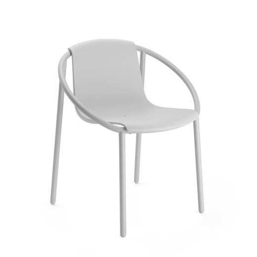 Krzesło stalowe w kolorze szarym, 64 x 55 x 74 cm | Ringo