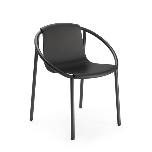Stalen stoel in zwart, 64 x 55 x 74 cm | Ringo