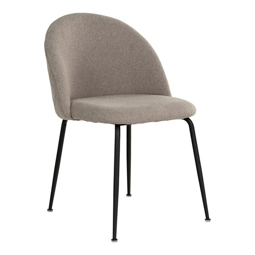 Silla de comedor de tejido de poliéster  en color piedra, 56 x 51 x 76 cm | Geneve