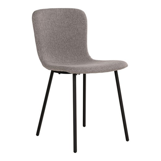 Silla de comedor  de tejido de poliéster  en gris, 52,5 x 44,5 x 76,5 cm | Halden