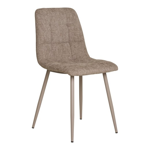 Chaise de salle à manger en tissu polyester gris, 55 x 44 x 86 cm | Middelfart