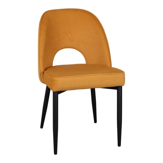 Spisebordsstol i sennepsstof, 51 x 56 x 82 cm | Marriott