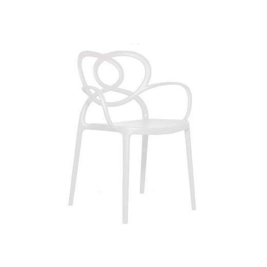 White Plastic Love Dining Chair, 59x53x85 cm
