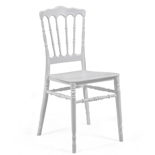 Καρέκλα Τραπεζαρίας Γάμου Λευκή Πλαστική, 40x43x92 cm