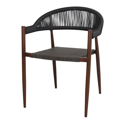Stuhl aus Kunststoffseil in Braun, 57 x 56 x 75,5 cm | Truman