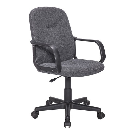 Chaise de bureau en tissu gris/noir, 56 x 56 x 88/96 cm | Genèse