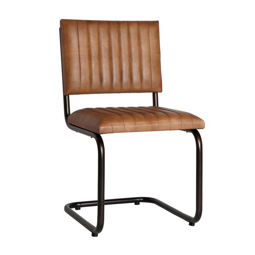Chaise en fer marron Chadron, 44x55x80cm