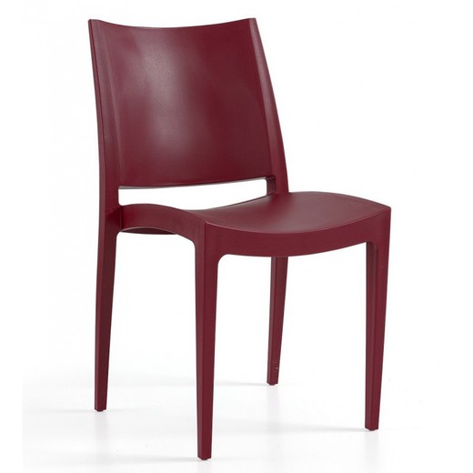 Cadeira de jardim Beybe de plástico Bordeaux, 45x53x80 cm