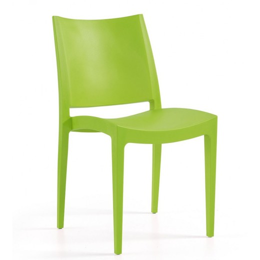 Chaise de jardin Beybe en plastique vert, 45x53x80 cm