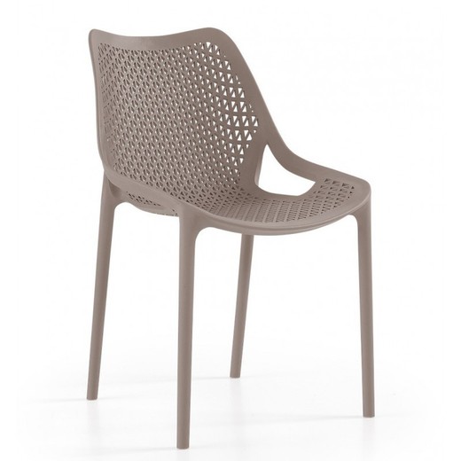 Bill Plastic Garden Chair Taupe, 60x50x81 cm