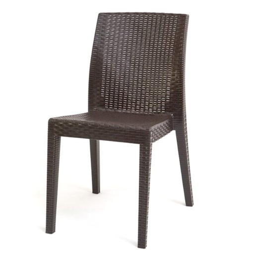 Glady Brown Plastic Garden Chair, 41x53x85 cm