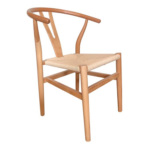 Cadeira de madeira natural, 56 x 52 x 76 cm | Quioto
