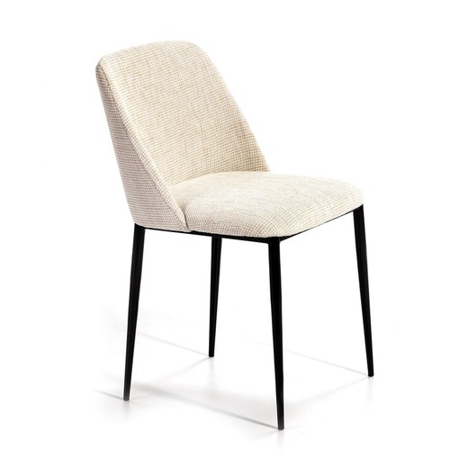 Black/White Metal Chair, 56x52x77cm