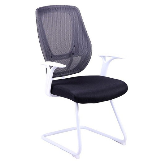 Cadeira de escritório branca e preta, 63 x 64 x 100 cm